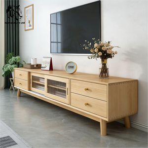 Mueble de TV de madera ecológico, hecho en fábrica, a precio económico, personalizable, con almacenamiento, listo para enviar, para sala de estar y dormitorio. - Product Image 3