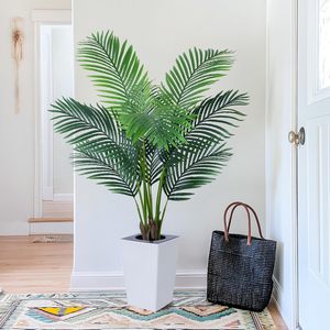<span class=keywords><strong>Grande</strong></span> <span class=keywords><strong>plante</strong></span> artificielle <span class=keywords><strong>d</strong></span>'<span class=keywords><strong>intérieur</strong></span> moderne avec pot élégant <span class=keywords><strong>D</strong></span>écoration de feuilles en plastique de 6 pieds pour des intérieurs modernes et élégants Idée de cadeau <span class=keywords><strong>d</strong></span>'anniversaire - Product Image 2