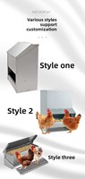 Mangeoires automatiques pour poulets de grande capacité, mangeoire à poulet en acier inoxydable, bacs d'alimentation pour volailles
