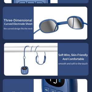 Collier pendentif électrique, masseur EMS, 15 niveaux d'impulsions électriques, 4 niveaux de chauffage, double impulsion, compresse chaude pour les douleurs musculaires - Product Image 5