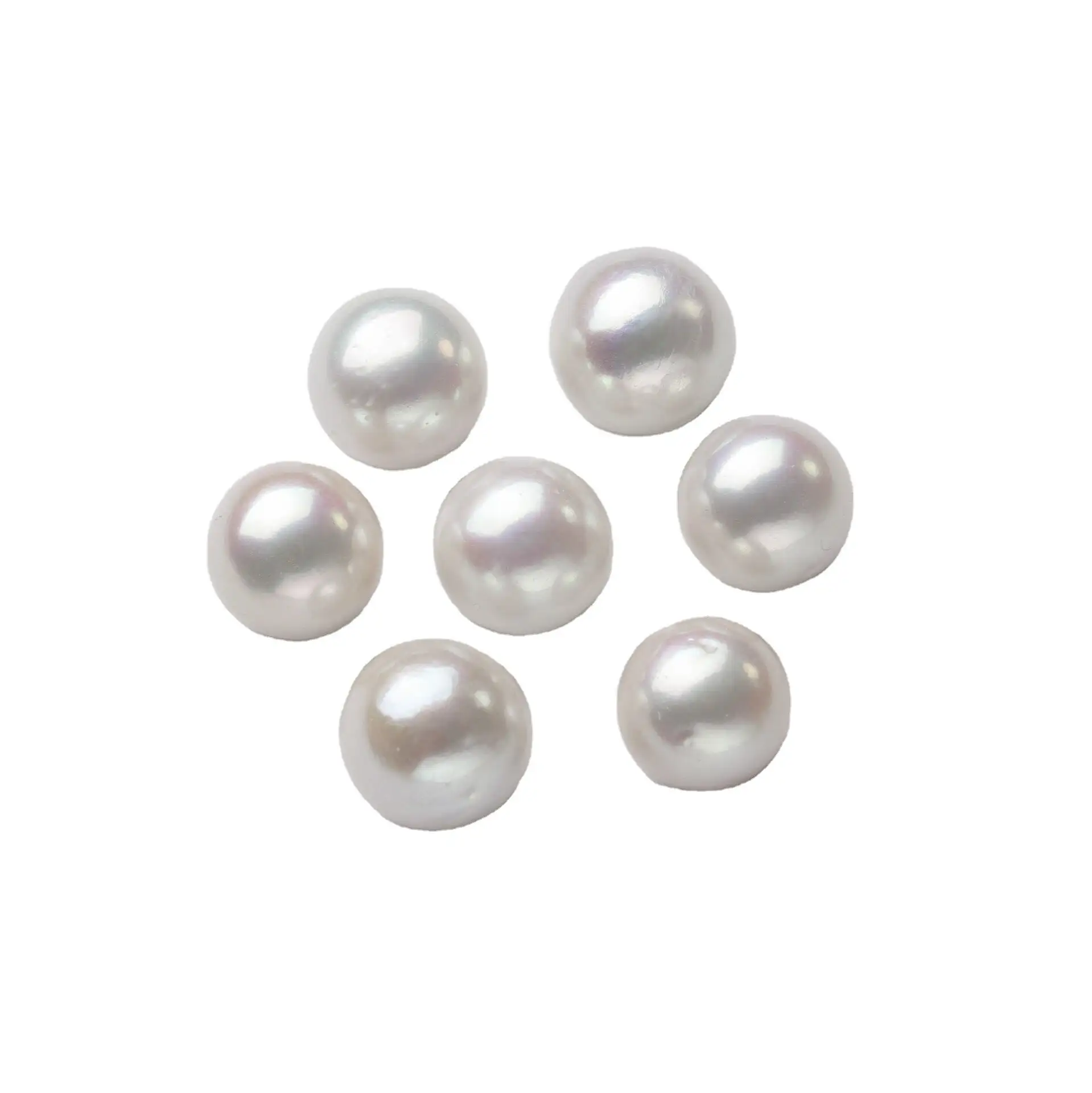 Cuentas redondas sueltas barrocas, abalorios desnudos, perlas naturales de agua dulce ligeras, perlas con forma especial de 10-12mm