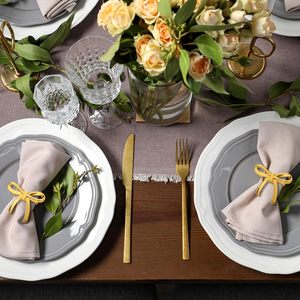 Anelli <span class=keywords><strong>Portatovaglioli</strong></span> in Lega Dorata a Forma di Fiocco per Cene, Matrimoni, Banchetti, Riunioni Familiari, Decorazione Tavola - Product Image 5