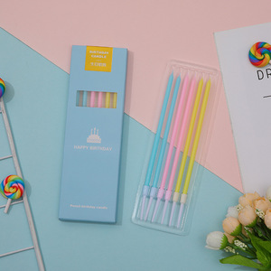 Vente directe d'usine bougies de gâteau d'<span class=keywords><strong>anniversaire</strong></span> de couleur d'étincelle plaquée or décoration de fête <span class=keywords><strong>bougie</strong></span> à Long poteau 6 pièces - Product Image 5