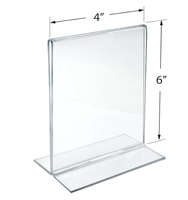 Vente en gros en usine Design personnalisé Table Tente Menu Flyer Acrylique Présentoir