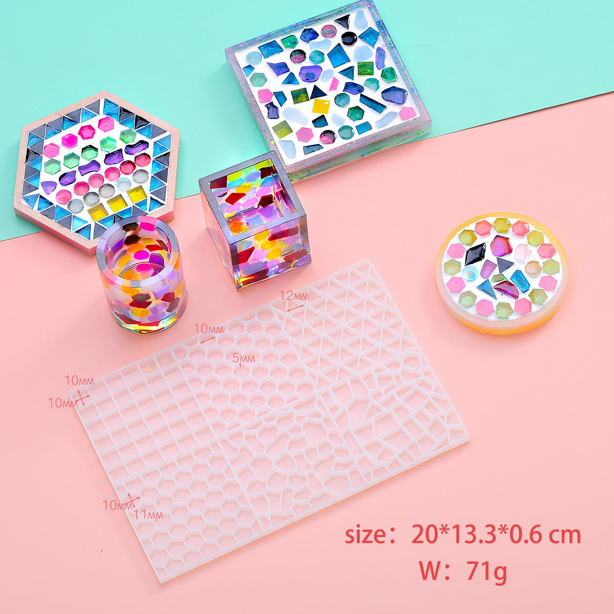 Mosaic Particles Resin Mold