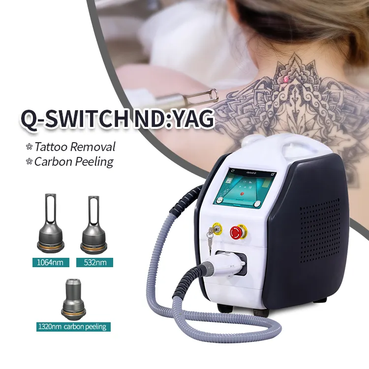 Máquina vertical 532 Q Switch para remoção de tatuagem, fábrica na China, KES, picolador vertical para cuidados com a pele