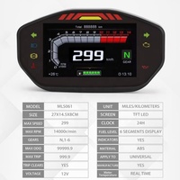 Tachometer Motor Universal TFT LCD Digital 6 Gigi LCD Odometer Motor Speedometer Aksesoris Motor Lainnya