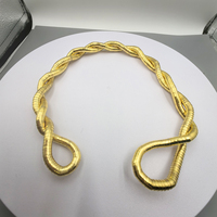 Collier Serpent Flexible et Pliable en Alliage Doré, Argenté ou Noir, Style Punk, Tendance, pour Femmes et Hommes