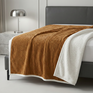 Manta Resistente para Hospitales e Instituciones |   Terciopelo de franela acanalado Shu |   Antiestático, lavable a máquina |   Suministro de Ropa de Cama al por Mayor - Product Image 1