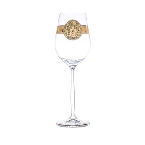 Bohemia Crystal Wine Glasses 401-500ml Gold Trimmed Goblets For Wedding - Product Image 3