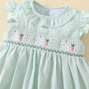 Summer Girls Sleeveless <strong>Dress</strong> Embroidered Children Plaid <strong>Dress</strong> Cotton Baby Princess Skirt Fashion <strong>Kids</strong> Clothes - Product Image 3
