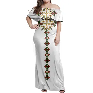 Print on Demand Ethiopian Tribal Designer Elegant Dress With Factory price discount Women Clothing Wholesale in Bulk Dresses New