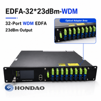 Amplificateur optique EDFA WDM 32 ports 23dBm avec connecteur SC APC pour réseau de tête de réseau GPON GEPON CATV, configuration personnalisée, fabricant
