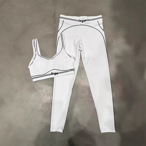 Set Sportivo da Donna per Yoga, Reggiseno Sportivo e Leggings, 2 Pezzi, Comodo, Elastico, Traspirante, in Tessuto Spandex/Poliestere, Abbigliamento per Yoga - Product Image 6