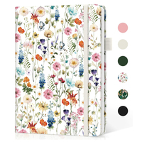 Carnet de planification ligné A5 à spirale avec couverture en tissu similicuir/PP, 100 feuilles, pour femmes et hommes