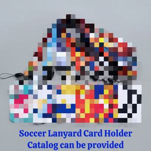 Wholesale 25mm Iron Keychain Soccer Team and Football Club Lanyard Card Holder With Long Neck Rope Business ID Card Holder