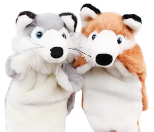 Marionetas de mano suaves en forma de animal, personalizadas, de felpa