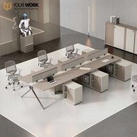 Bureau d'ordinateur modulaire extensible en bois au design moderne, durable, personnalisable, avec tiroirs de rangement, garantie 5 ans