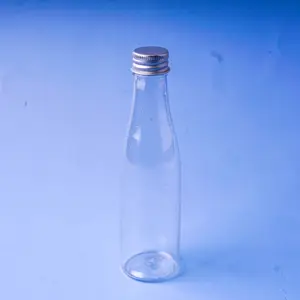 주스/포도주/소다를 위한 소형 100ml 애완 동물 투명한 원형 플라스틱 과일 술병