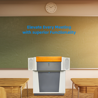 One Stop School Furniture Multimedia Podium Escritorio de computadora para maestros con gabinete de bloqueo Oficina y equipo educativo