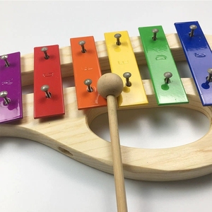Xilófono de Madera de 8 Teclas al por Mayor, Glockenspiel de Placa de Aluminio Arcoíris, Instrumento Orff para Entrenamiento Rítmico Preescolar - Product Image 4
