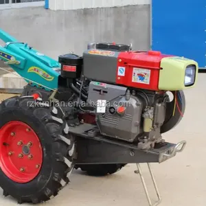 Hot selling China mini diesel good quality 8HP 10HP mini walking tractor trailer