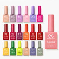 Kit de vernis à ongles en gel UV à base d'eau professionnel EG 15 ml, 60 couleurs, logo personnalisé, marque privée, non toxique, respectueux de l'environnement
