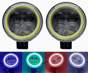 Lumière de travail TCYATO 12W avec lentille 4D, <span class=keywords><strong>petit</strong></span> soleil avec anneau d'ange RGB, lumière de modification de <span class=keywords><strong>moto</strong></span> et de voiture à LED clignotante - Product Image 5