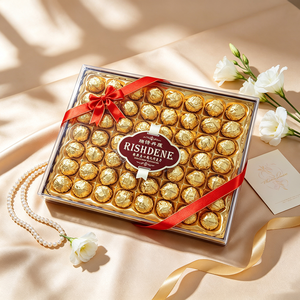Confezione Regalo Premium di Cioccolatini Croccanti con Noci Dorati per Natale e San Valentino - Product Image 4