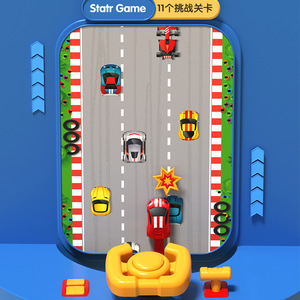 Machine de jeux de voiture de course électrique avec éclairage et musique Simulation jouet en plastique pour enfants jeu de conduite au volant pour bébé - Product Image 4