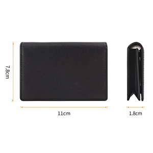 Porte-cartes <span class=keywords><strong>de</strong></span> visite en cuir microfibre anti-RFID pour homme, étui <span class=keywords><strong>de</strong></span> poche avant fin, portefeuille mince – Grande Vente - Product Image 4