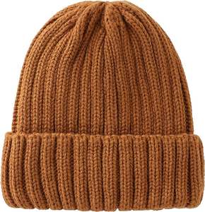 ABI หมวกบีนนี่ถักแบบมีกระดุมข้อมือ, หมวกสกีอะคริลิคยืดได้สำหรับฤดูหนาว - Product Image 4