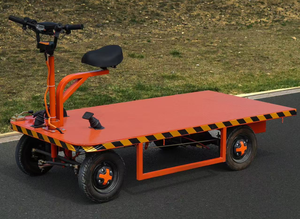 Chariot à <span class=keywords><strong>plateforme</strong></span> électrique 1200W à 4 roues, réversible, pour entrepôt, capacité 750 kg, chariot industriel - Product Image 5