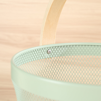 Panier à fruits rond avec poignée en bouleau, taille personnalisable, panier de pique-nique