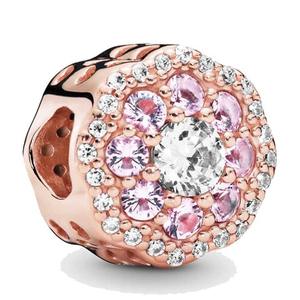 Perles en argent pur 925, motifs <span class=keywords><strong>Rose</strong></span> Dorée, Marguerite, Fleur, Amour, Appareil Photo, Couronne, compatibles avec les bracelets PandoraES européens, pour la création de bijoux DIY - Product Image 4