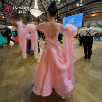 B-24152 personnalisé nouvelle robe de danse de salon standard international robes de danse de salon en soie perlée de haute qualité à vendre