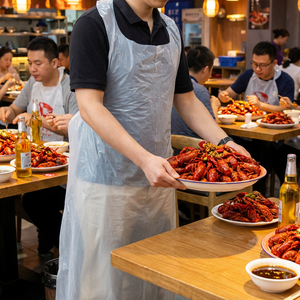 Wholesale Kangle Model 010 Disposable Sleeveless PE <b>Apron</b> Thickened Commercial Catering Waterproof Oil-Proof Lightweight Bac - Product Image 2