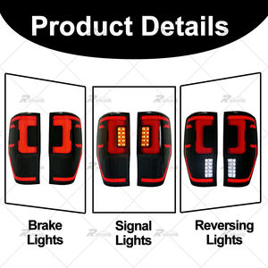 Feu arrière LED d'usine avec effet <span class=keywords><strong>de</strong></span> lumière <span class=keywords><strong>de</strong></span> démarrage froid pour Ranger T6 T7 T8 RAPTOR Système d'éclairage automobile Cadre noir - Product Image 5