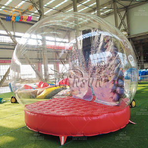 WINSUN Transparent Red Inflatable Snow Globe Inflatable Bubble Home Tent - Product Image 5