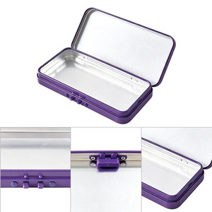 Caja de Metal Personalizada, Caja de Hojalata Resistente a Niños (CR) con Tapa Abatible y Cierre de Botón, Envase Hermético a Prueba de Olores de Grado Alimenticio - Product Image 2
