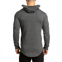 Sweat-shirt à capuche personnalisable pour homme, en coton respirant de qualité supérieure, avec logo personnalisé, idéal pour le sport et la gym