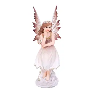 Promotion Gift Best Selling Made In China Latest Design Girl Resin Angel Ornament