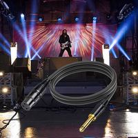 Câble XLR femelle à 3 cœurs de longueur personnalisée vers Jack mâle 6.35mm 1/4 pouces pour amplificateur DMX512 de microphone de mélangeur de faisceau d'éclairage de scène
