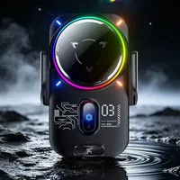 Support magnétique pour téléphone de voiture 2-en-1 avec refroidissement semi-conducteur, chargeur sans fil 25W à induction automatique, lumière RGB, accessoire universel pour voiture