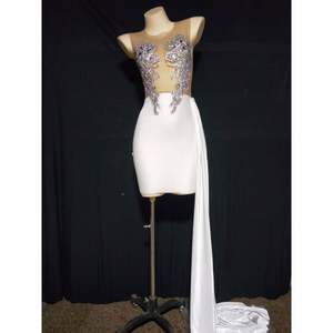 Ropa Dama Tank Top a Linha Vestidos <span class=keywords><strong>De</strong></span> Noite Ropa para Club Mujeres Stripper Trajes Dancewear Vendajes Vestido Sexy - Product Image 1