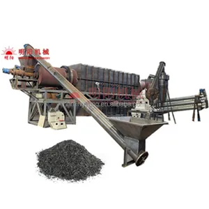 Coffee Grounds Palm Shell Charcoal Making Kiln Biomass Plants Stems Continuous Carbonization Furnace