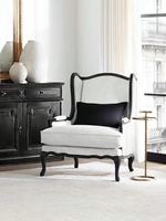 Fauteuil classique en bois massif, revêtement en tissu crème, design moderne, chaise de loisirs, monoplace, hauteur réglable, rembourrage en éponge