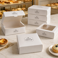 Boîte à pâtisserie, support pour cupcakes, emballage en papier résistant à la graisse, étiquette privée, fourniture pour les boulangeries de détail, approvisionnement en gros