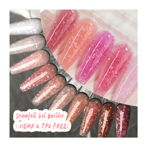 Nhiệt thấp tự san lấp mặt bằng độ cứng long lanh Nail mở rộng lâu dài Hema miễn phí Builder Nail Gel TPO miễn phí tuyết rơi Gel Builder - Product Image 1