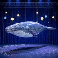 Dirigeable baleine volante bionique RC, drone flottant gonflable 3D, dirigeable biomimétique télécommandé, pompe électrique, performance scénique